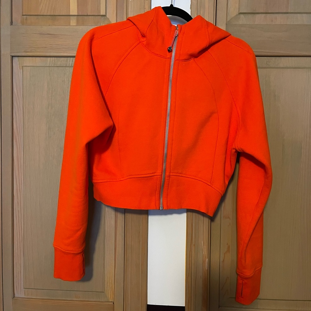 lululemon Scuba Full-Zip Cropped Hoodie SOLAR ORANGE